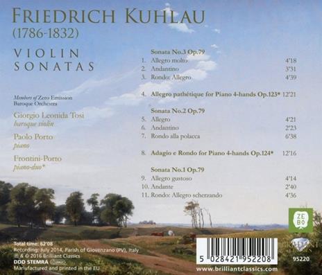 Sonate per violino (Integrale) - CD Audio di Friedrich Kuhlau - 2