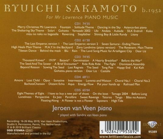For Mr Lawrence. Musica per pianoforte - CD Audio di Ryuichi Sakamoto,Jeroen van Veen - 2