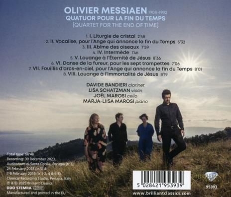 Quatuor Pour La Fin Du Temps - CD Audio di Olivier Messiaen - 2