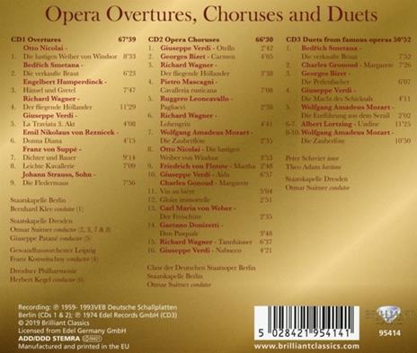 Opera Overtures. Chouruses and Duets - CD Audio - 2