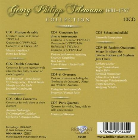 Collection - CD Audio di Georg Philipp Telemann - 2