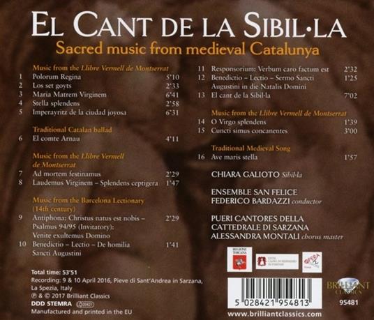 El cant de la Sibilla - CD Audio di Ensemble San Felice - 2