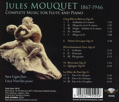 Opere per flauto e pianoforte - CD Audio di Jules Mouquet,Sara Ligas - 2