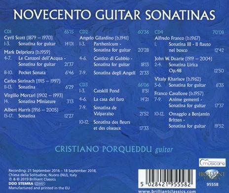 Novecento Guitar Sonatinas - CD Audio di Cristiano Porqueddu - 2