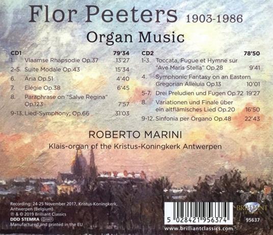 Musica per organo - CD Audio di Flor Peeters - 2