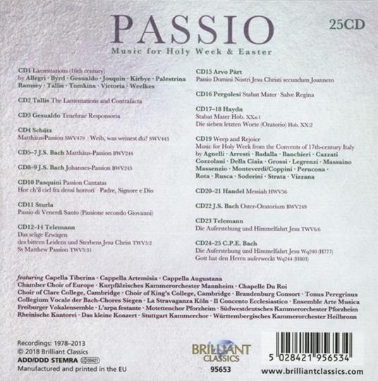 Passio. Musica per la settimana Santa e Pasqua - CD Audio - 2