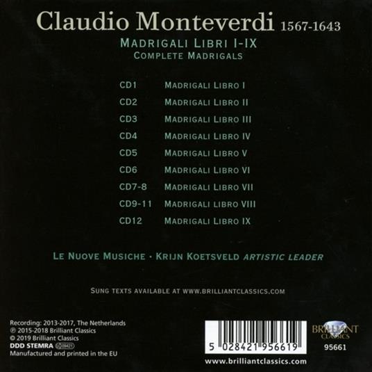 Madrigali complete - CD Audio di Claudio Monteverdi,Le Nuove Musiche - 2