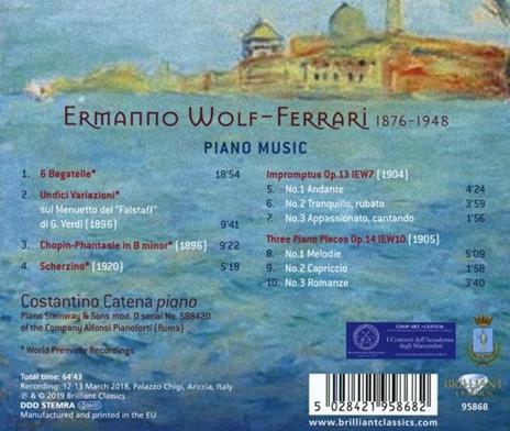 Musica per pianoforte - CD Audio di Ermanno Wolf-Ferrari,Costantino Catena - 2