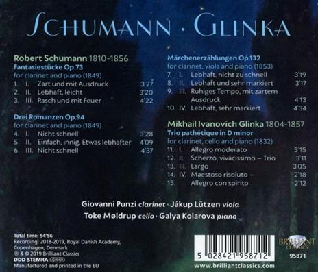 Fantasiestücke / Trio Pathetique - CD Audio di Robert Schumann,Mikhail Glinka,Giovanni Punzi - 2
