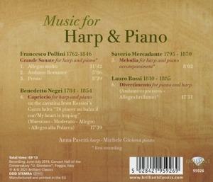 Music for Harp & Piano - CD Audio di Anna Pasetti,Michele Gioiosa - 2
