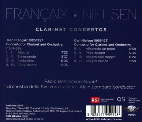 Concerto per clarinetto - CD Audio di Carl August Nielsen,Alain Lombard - 2