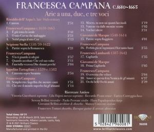 Arie a una, due e tre voci - CD Audio di Francesca Campana - 2