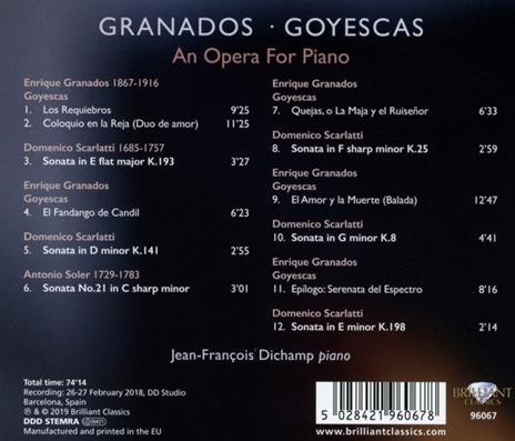 Goyescas. An Opera for Piano - CD Audio di Enrique Granados,Jean-François Dichamp - 2