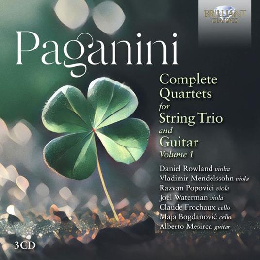 Complete Quartets for String Trio and Guitar vol.1 - CD Audio di Niccolò Paganini