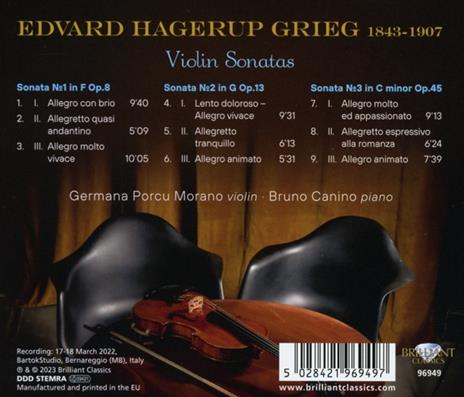 Violin Sonatas - CD Audio di Edvard Grieg - 2