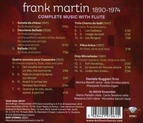 Complete Music with Flute - CD Audio di Frank Martin - 2