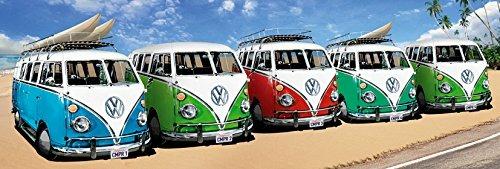 Poster VW Camper. Campers Beach 53x158 cm.