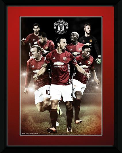 Stampa in Cornice Manchester United. Players 16/17