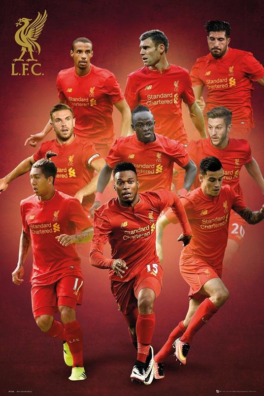 Poster Liverpool. Players 16/17 61x91,5 cm.