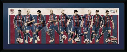 Stampa In Cornice 75x30 cm. Barcelona. Players 16/17