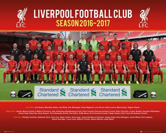 Poster Liverpool. Team Photo 16/17 40x50 cm.