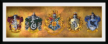 Stampa In Cornice 75x30 cm. Harry Potter. Houses