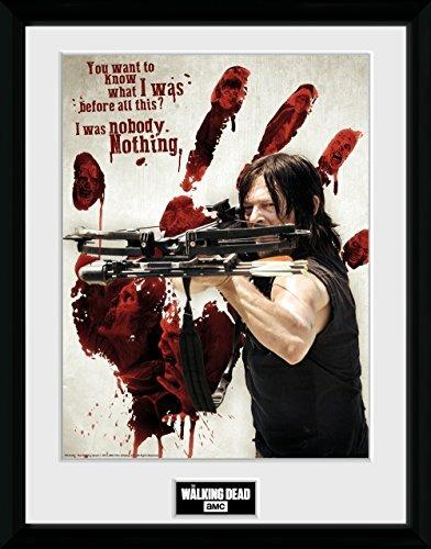 Stampa In Cornice 30x40 cm. Daryl Bloody Hand. Walking Dead