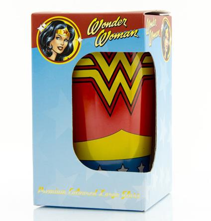 Bicchiere Dc Comics. Wonder Woman Costume Coloured Glass