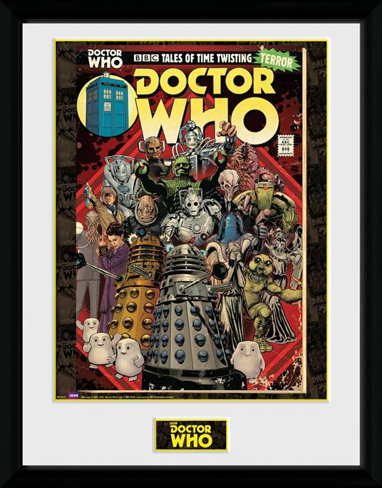 Stampa In Cornice 30x40 cm. Doctor Who. Villains Comic