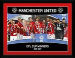 Stampa in Cornice Manchester United. Efl Cup Winners 16/17