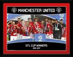 Stampa in Cornice Manchester United. Efl Cup Winners 16/17
