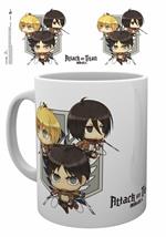 Attack On Titan Season 2 Chibi Trio tazza ceramica
