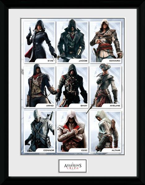 Stampa in cornice 30 x 40 cm Assassin's Creed. Compilation Characters