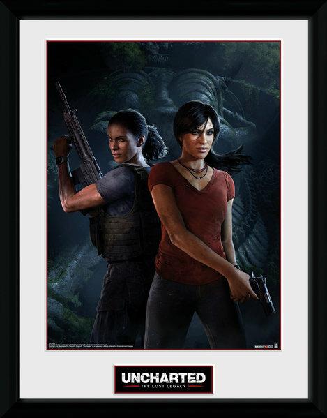 Stampa in cornice 30 x 40 cm Uncharted The Lost Legacy. Cover