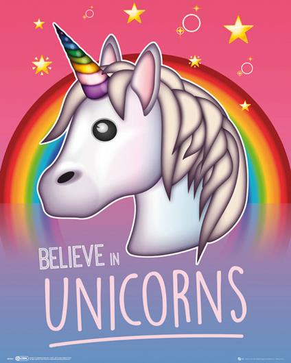 Poster Emoji. Believe In Unicorns