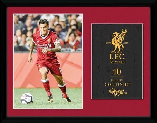 Stampa In Cornice 30x40cm Liverpool. Coutinho 17/18