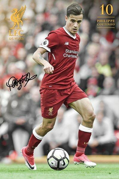 Poster Maxi 61x91,5 Cm Liverpool. Coutinho 17/18