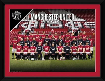 Stampa In Cornice 20x15 Cm Manchester United. Team Photo 17/18