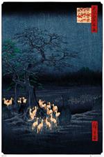 Poster Maxi 61x91,5 Cm Hiroshige: New Years Eve Foxfire