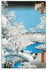 Poster Maxi 61x91,5 Cm. Hiroshige: The Drum Bridge