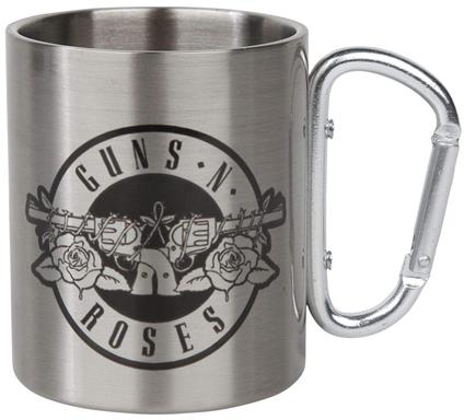 Tazza In Metallo Con Moschettone. Guns & Roses Logo