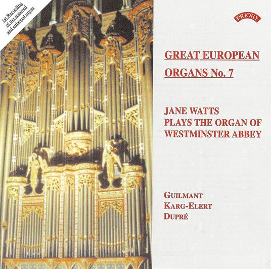 Plays The Organ Of Westminster Abbey - CD Audio di Jane Watts