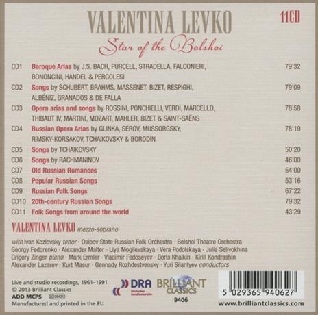 Valentina Levko. Star of the Bolshoi - CD Audio - 2