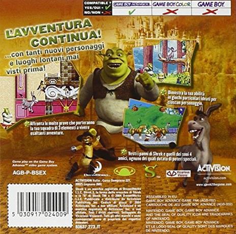 Gameboy Advance Activision Shrek 2: The Movie, GBA, ITA - 2