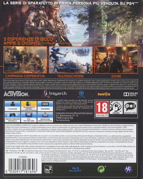 Activision Call of Duty Black Ops III PS4 videogioco PlayStation 4 Basic ITA - 5