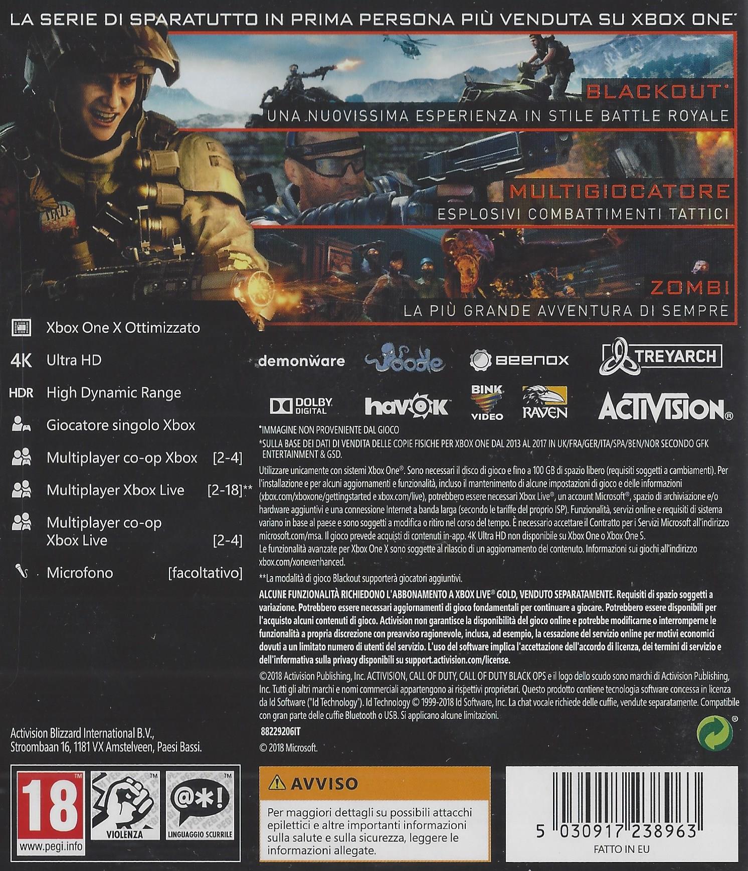 Call of Duty: Black Ops 4 - XONE