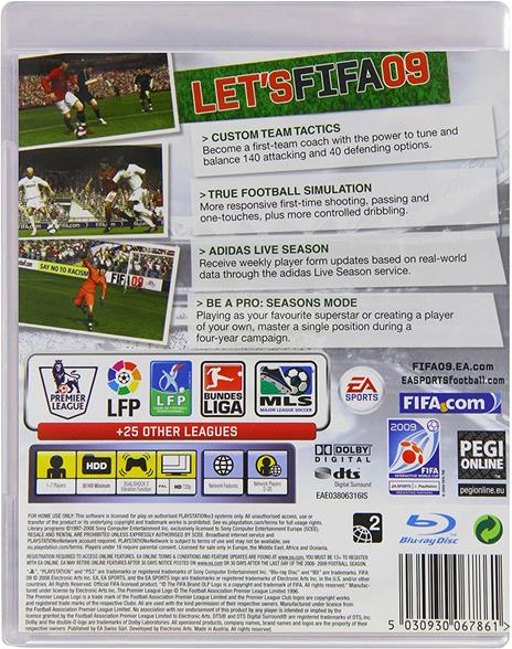 Electronic Arts FIFA 09, PS3 PlayStation 3 - 2