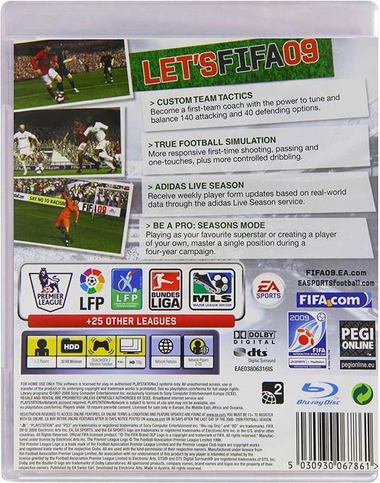 Electronic Arts FIFA 09, PS3 PlayStation 3 - 2