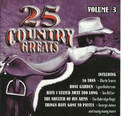 25 Country Greats vol.3 - CD Audio