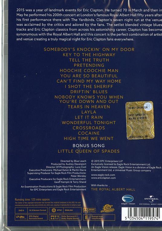 Eric Clapton. Slowhand at 70. Live at Royal Albert Hall (DVD) - DVD di Eric Clapton - 2